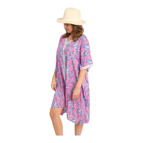 HAT Attack Cover up 🌺 pink floral 🌺 NWT 🌺 one size - Picture 3 of 7
